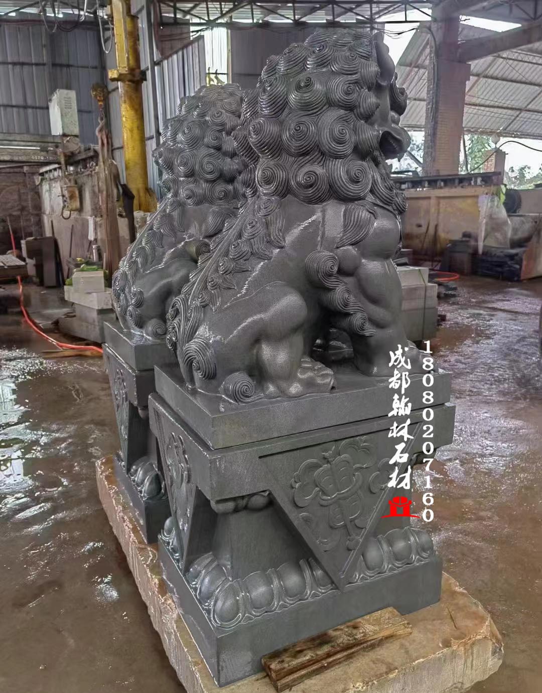 四川厂家青石石雕狮子 